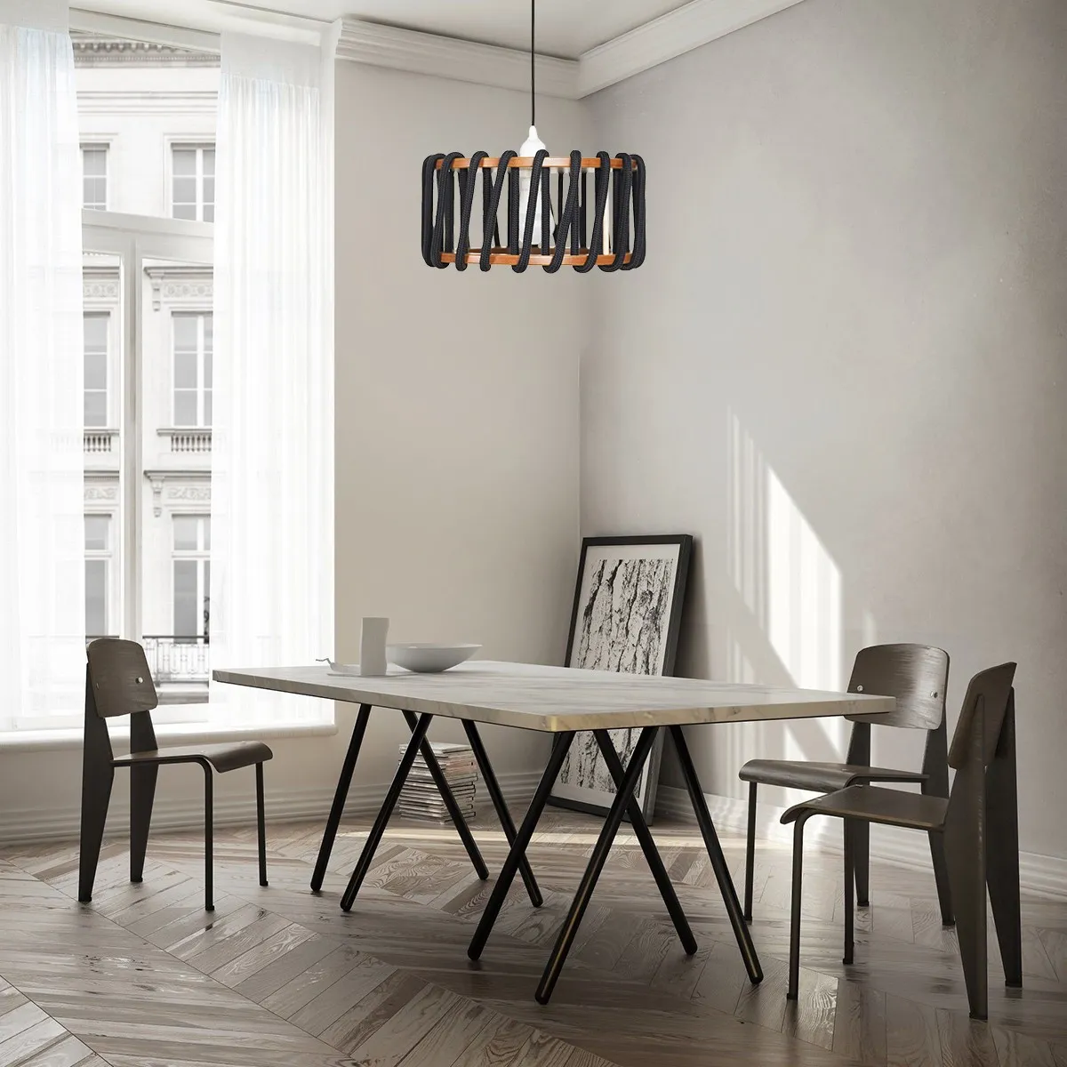 Minimalistisch Kleurrijk Touw Ontwerp Hanglamp HL306