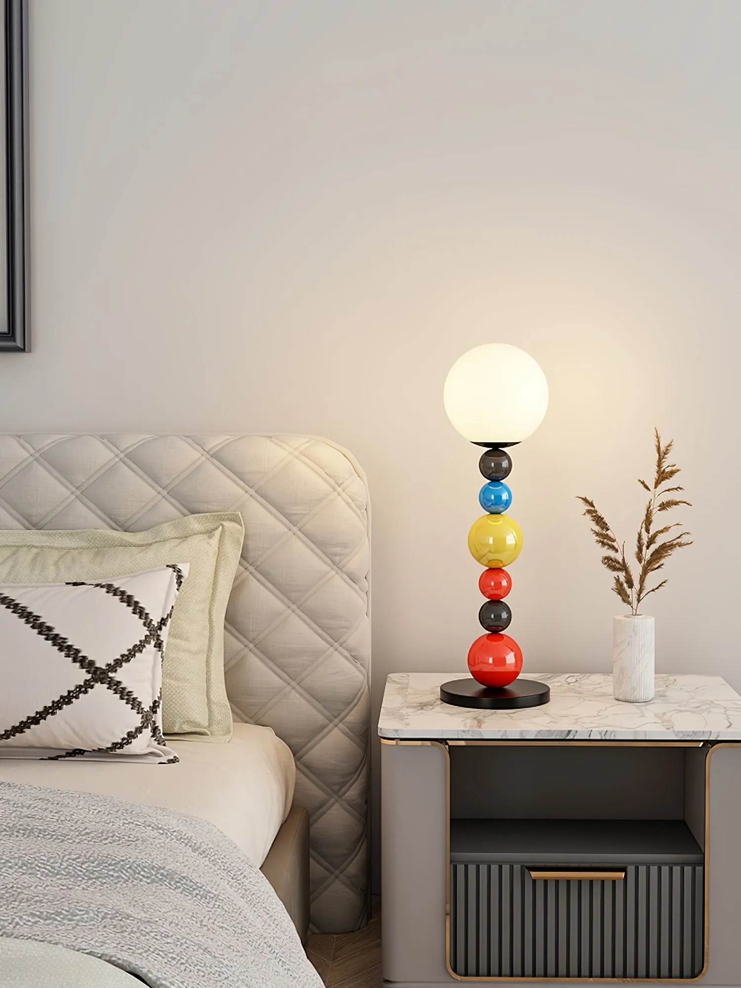 Kleurrijke ronde bol vloerlamp HL485