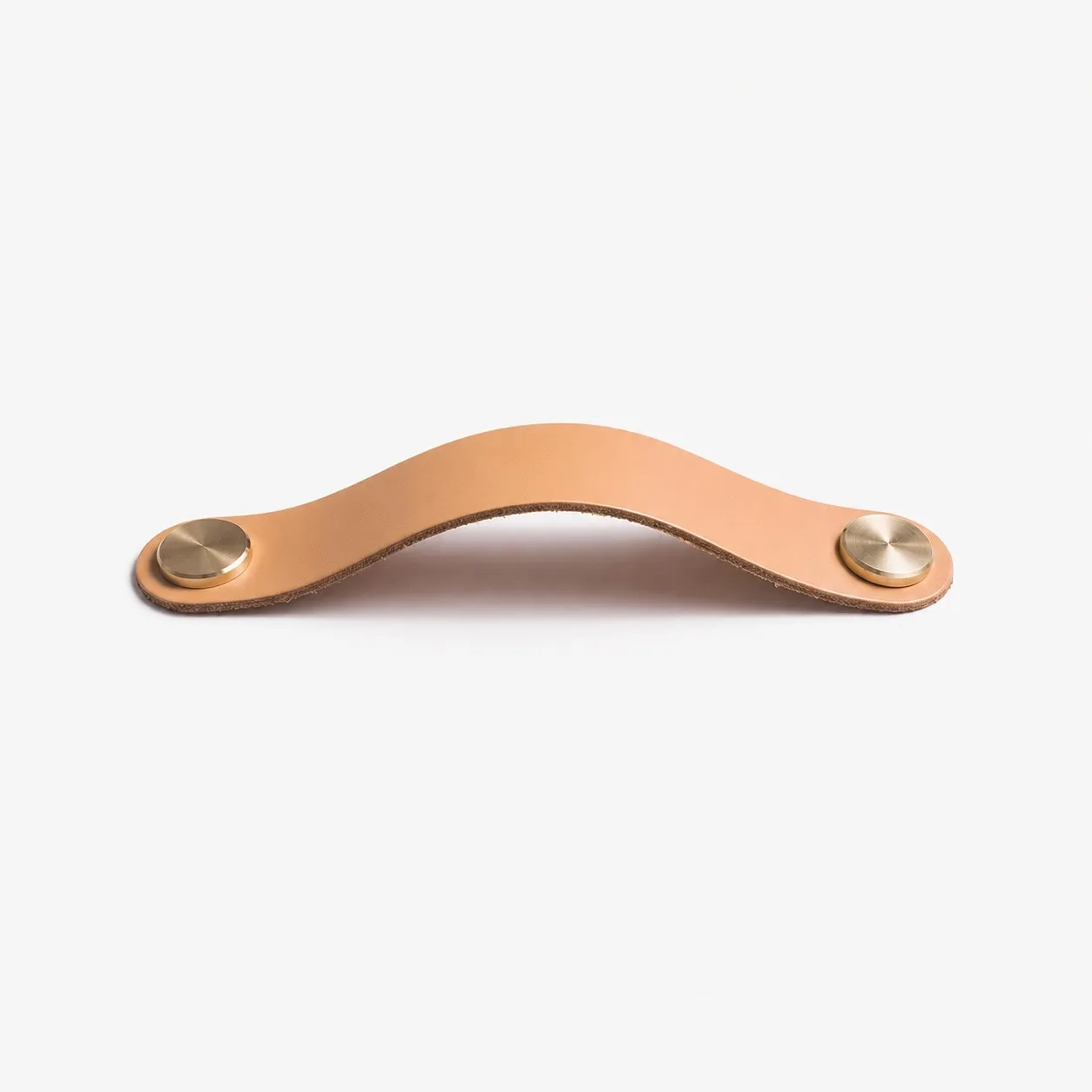 Cowhide leather and brass cabinet pull handle color and size option