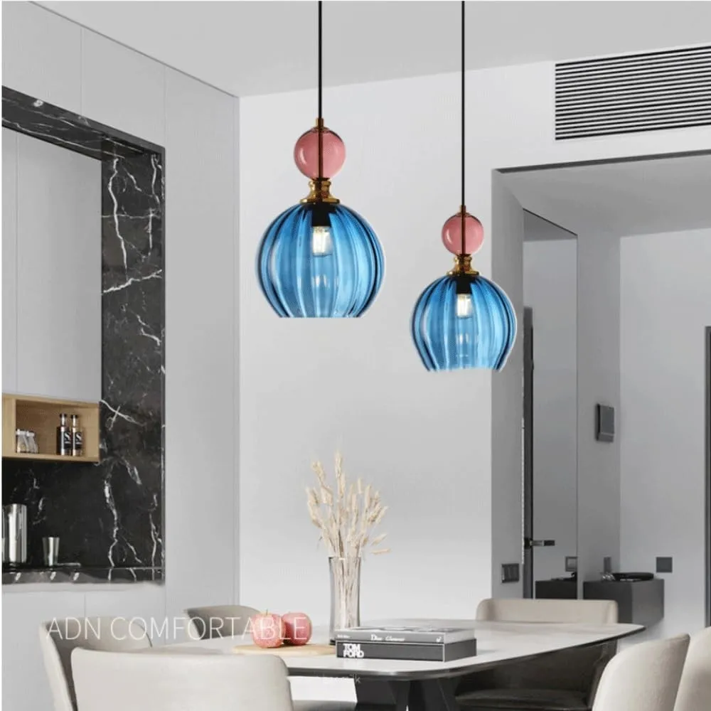 Macaron Glazen Bol Hanglamp Slaapkamer HL69