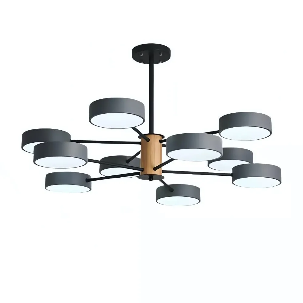 Scandinavische kroonluchter met houten takken - Sputnik Disc LED-lamp HL1352