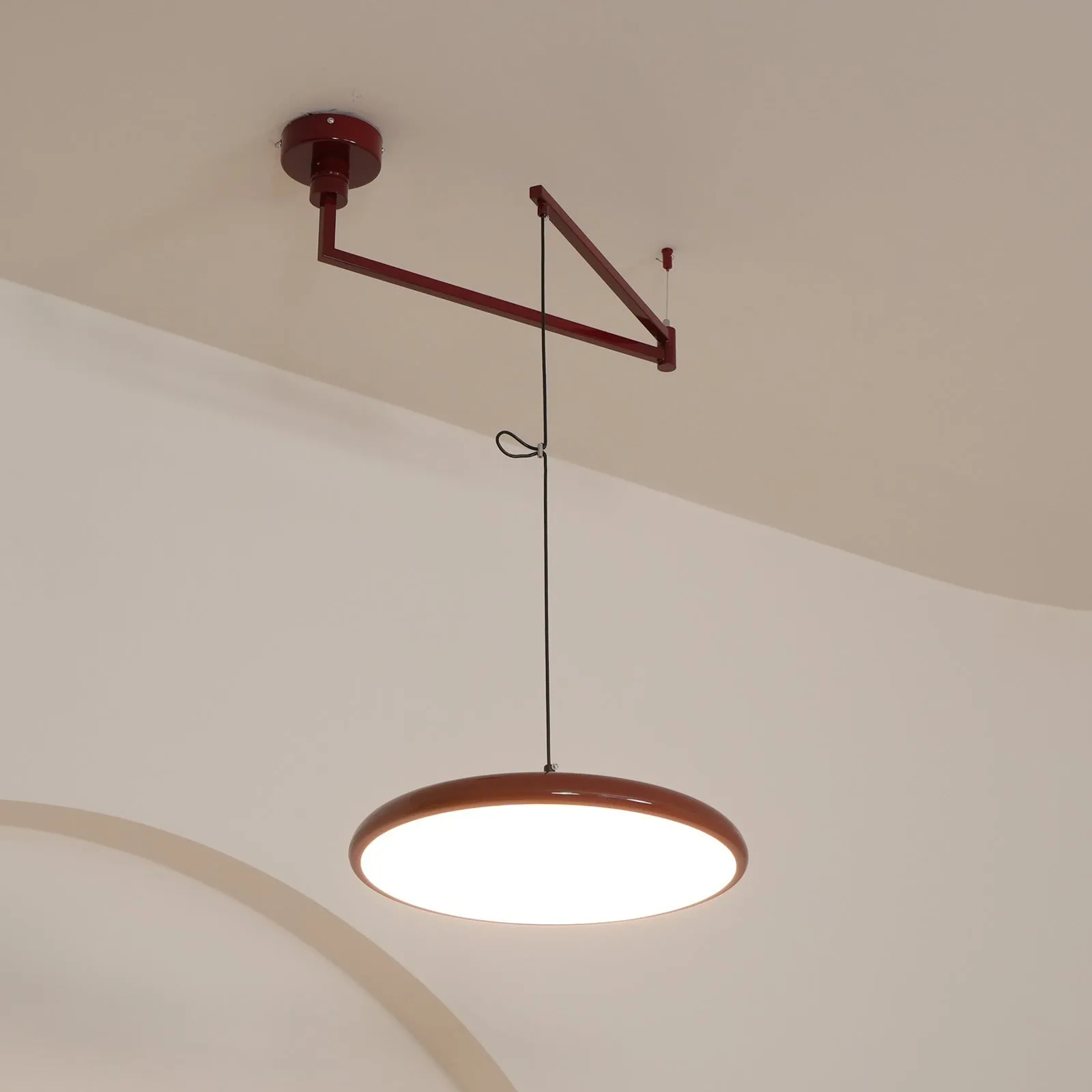 Eenvoudige moderne verstelbare hanglamp met zwenkarm HL885