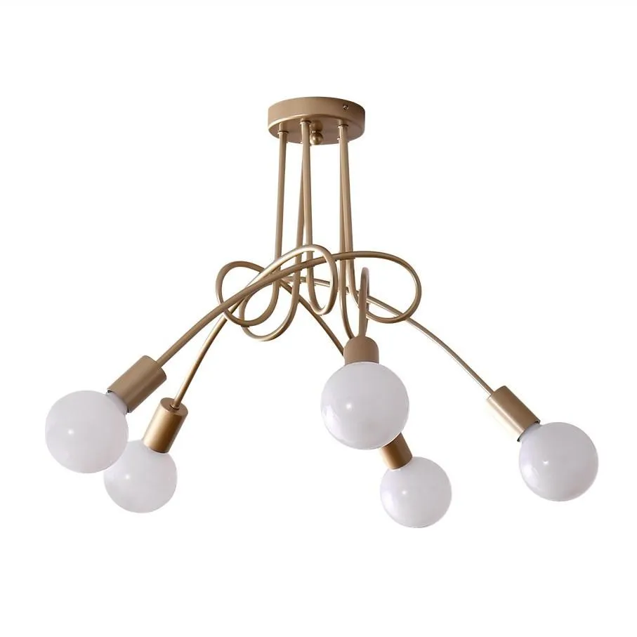 Scandinavische creatieve twist multi head kroonluchter HL174