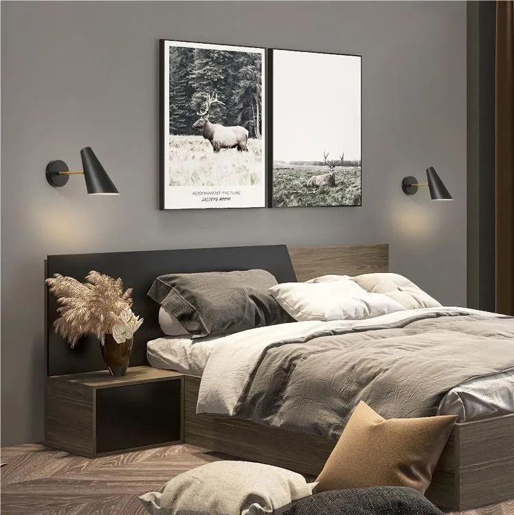 Industrieel design verstelbare bed wandlamp HL140