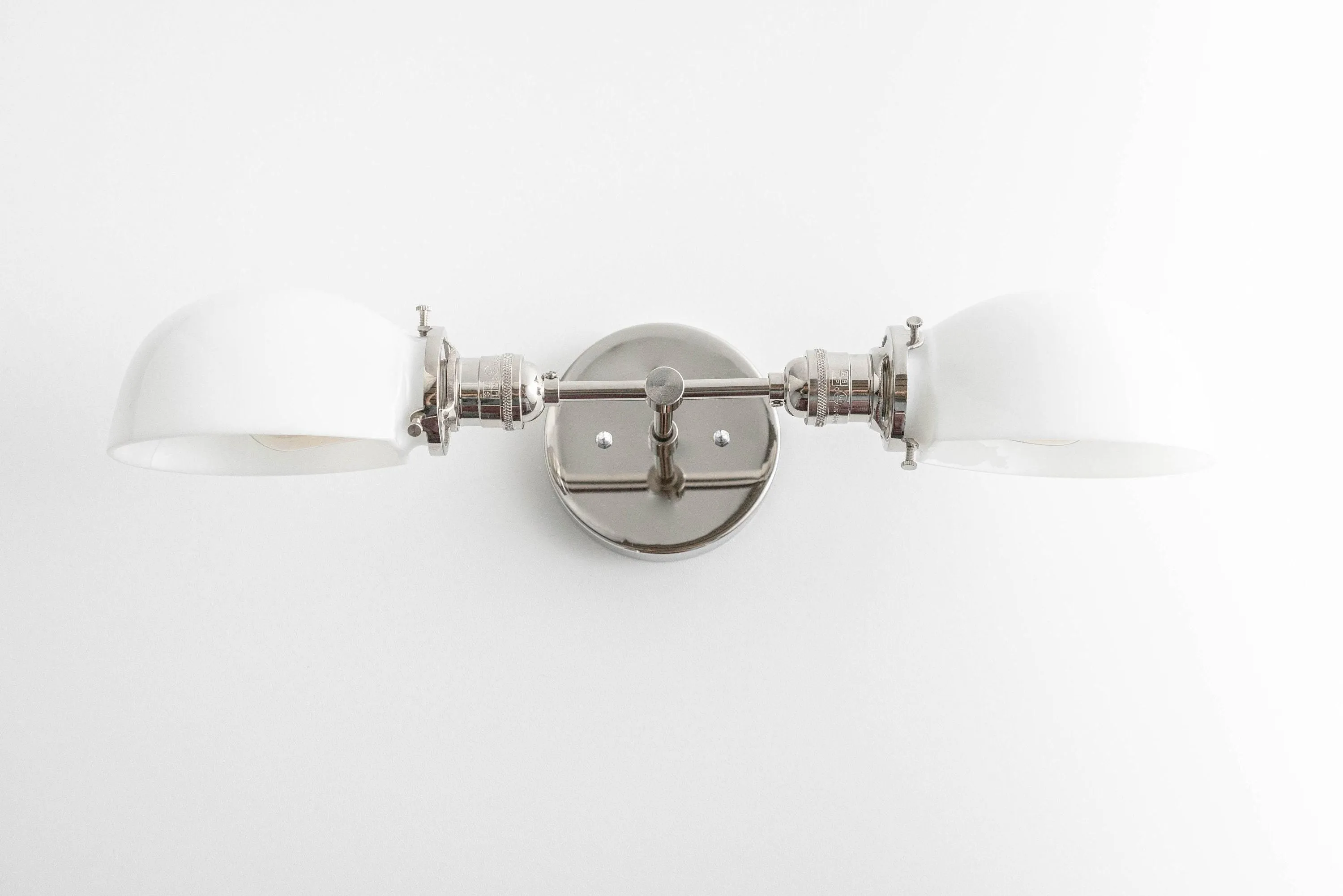 Ornato Luxe Mid-Century Vanity Light - Badkamerarmatuur van messing met opaalglas HL1688