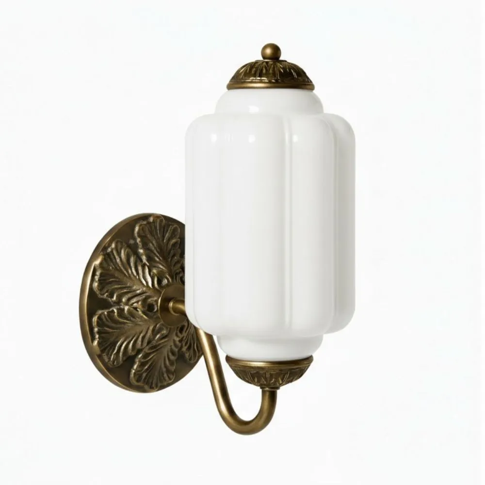 Vintage Melkglas Eloise Kandelaar Wandlamp HL844