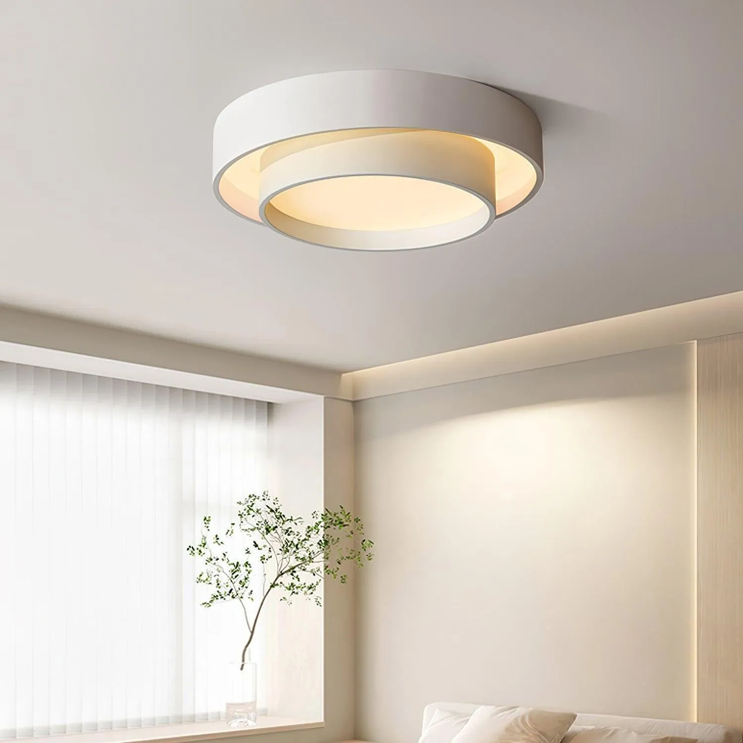 Dubbele ronde schijf Melody plafondlamp HL165