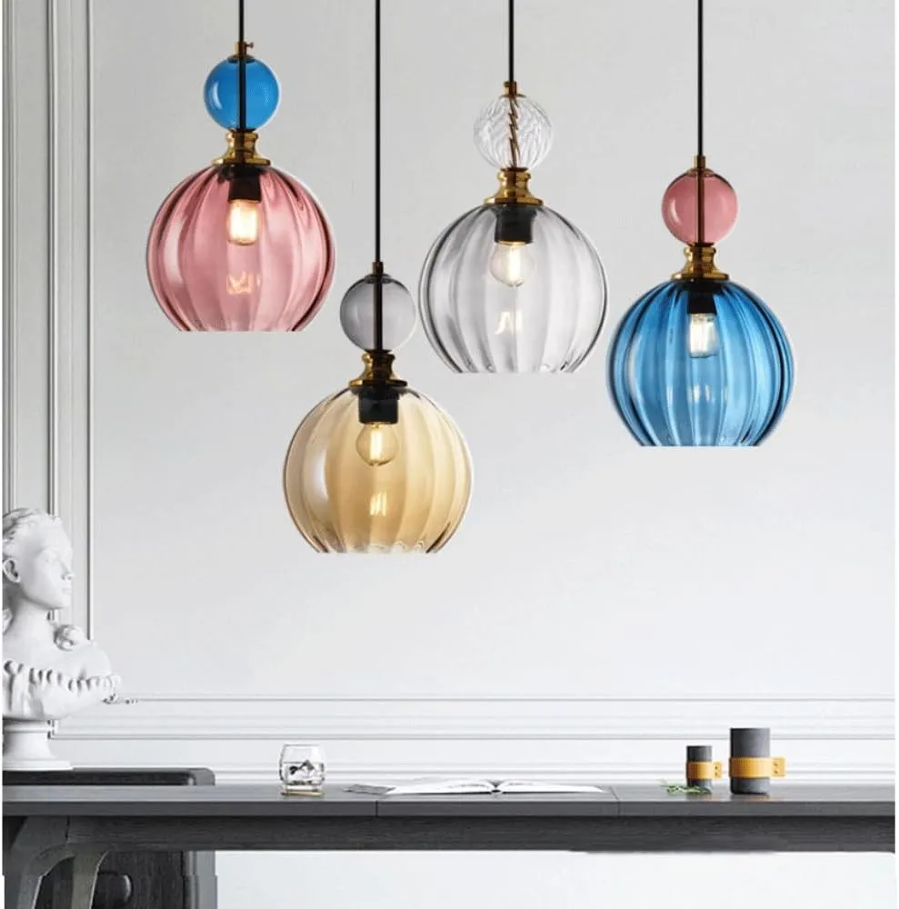 Macaron Glazen Bol Hanglamp Slaapkamer HL69