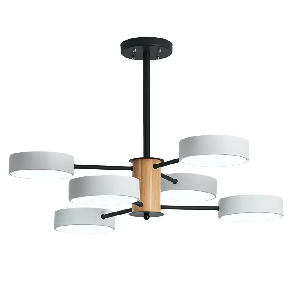 Scandinavische kroonluchter met houten takken - Sputnik Disc LED-lamp HL1352