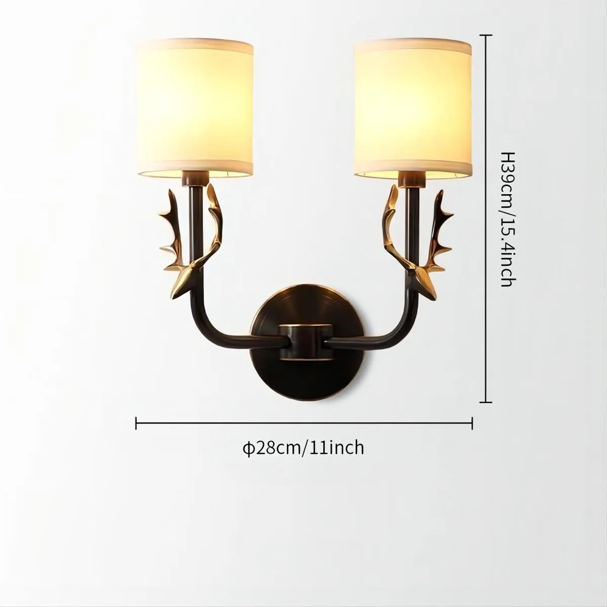 Hertenkop Wandlamp