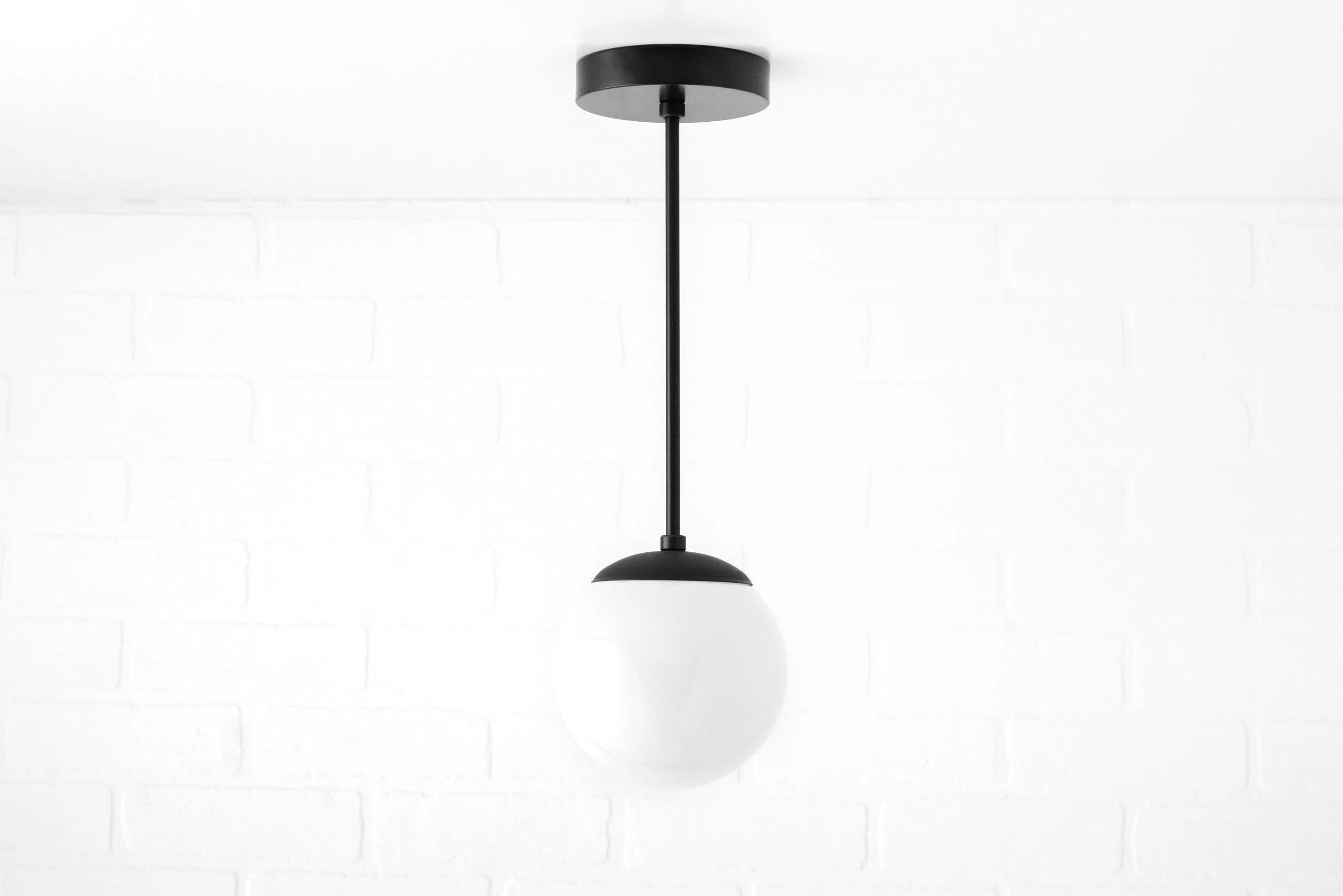 Glorica Glazen Witte Bolvormige Hanglamp - Mid-Century Modern Glazen Hanglamp HL1672