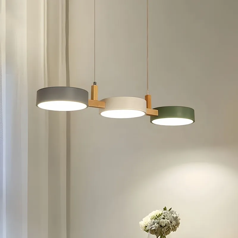 Nordic Modern Eenvoudige Macaron 3 Kops Hanglamp HL683