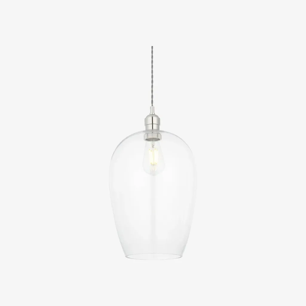 Clarione in hoogte verstelbare glazen hanglamp - Klassieke Art Deco lamp HL2231