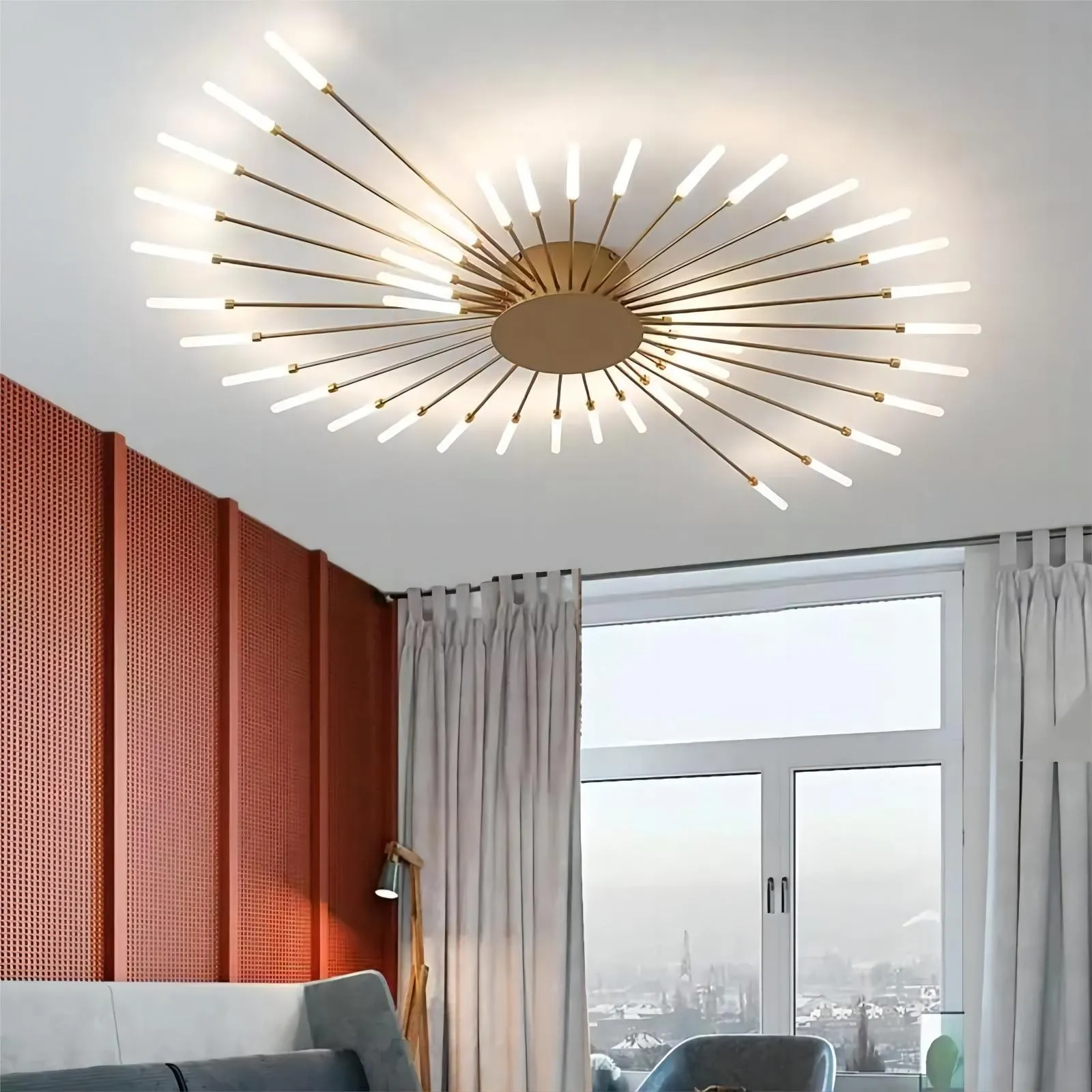 Moderne Spoetnik vuurwerk LED vertakkingsplafondlamp HL108