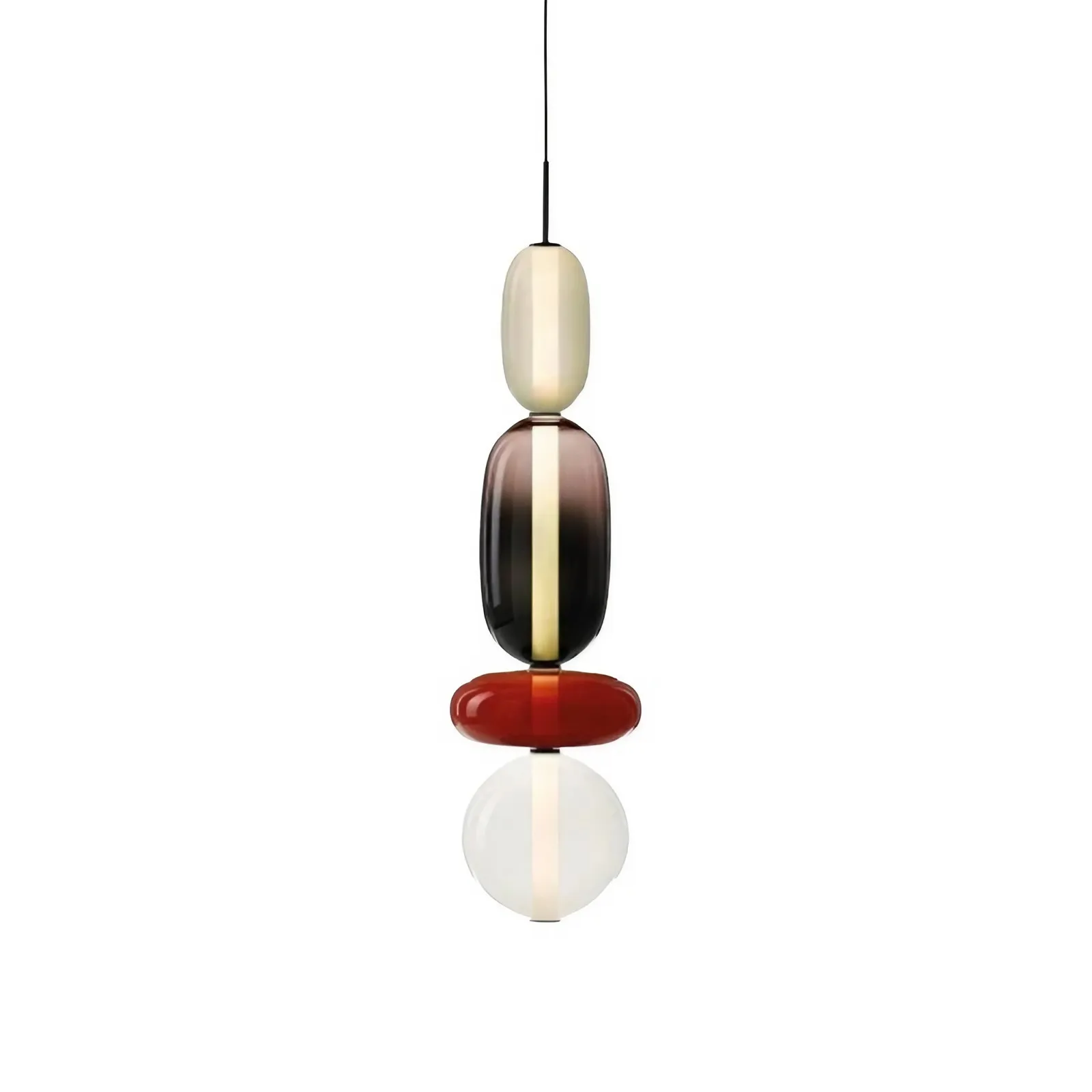 Noordse Hanglamp Van Gebrandschilderd Glas HL299