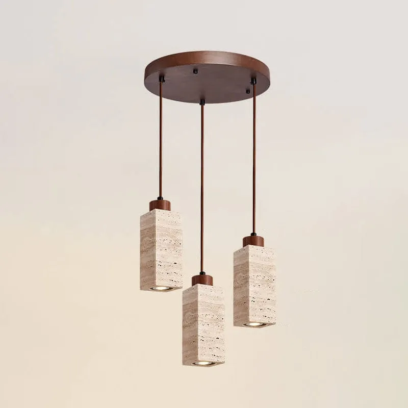 Wabi Sabi hanglamp van massief hout en steen HL971