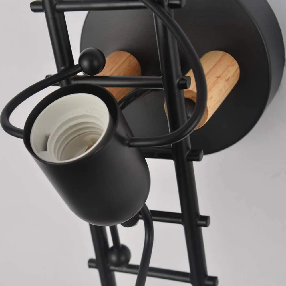 Modern Art Creative Iron Humanoid decoratieve wandlamp HL23