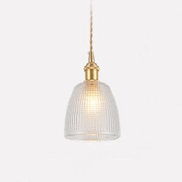 Antiek helder geribbeld glas Slaapkamer keuken hanglamp HL48