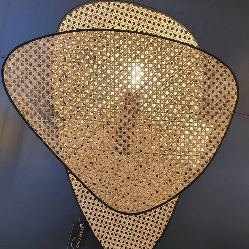 Rustieke Scherm Rotan Wandlamp HL259