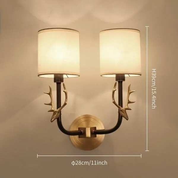 Hertenkop Wandlamp