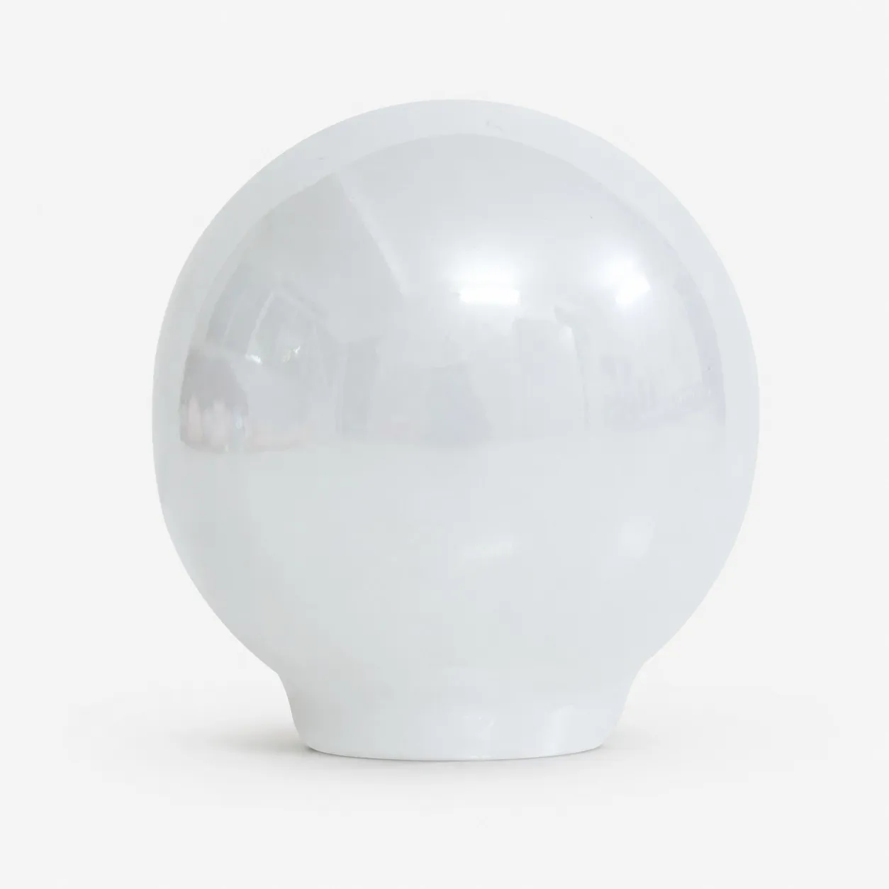Pearl white ceramic cabinet knob
