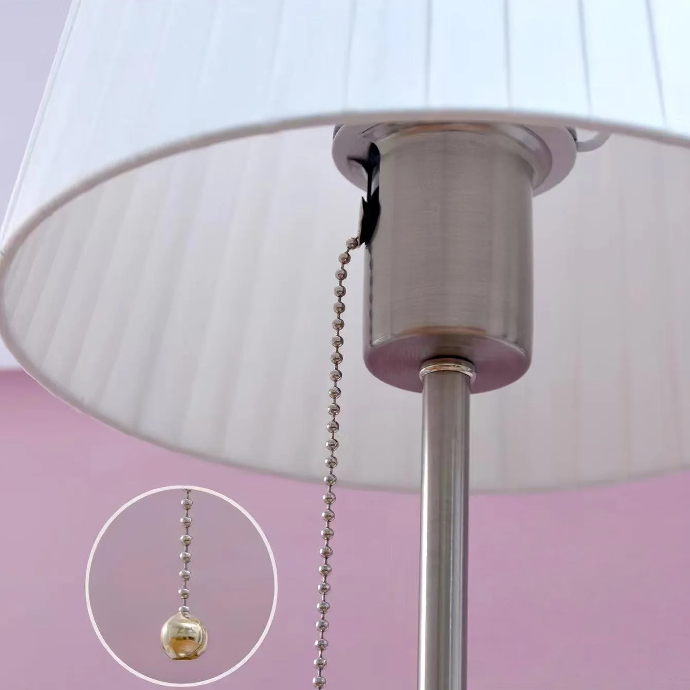 Metalen voet nachtkastje lamp HL359