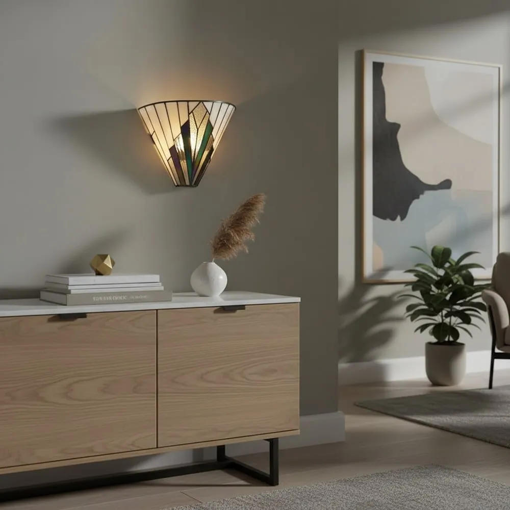 Astolyn Tiffany Artistieke Glazen Design Wandlamp - Hallway Radiance HL1827
