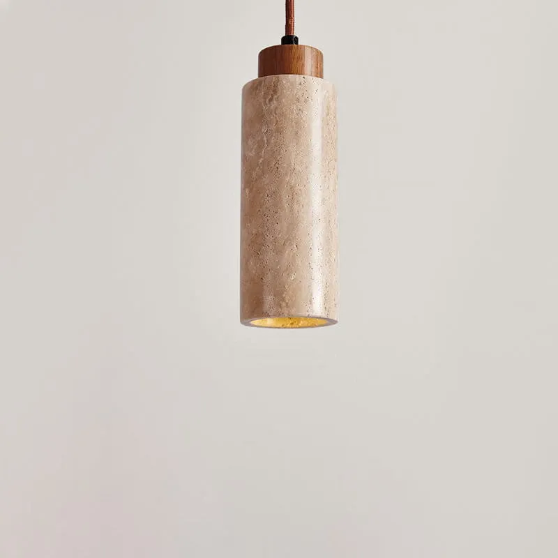 Wabi Sabi hanglamp van massief hout en steen HL971