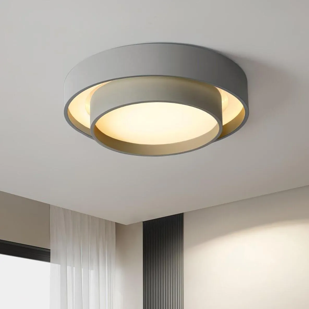 Dubbele ronde schijf Melody plafondlamp HL165