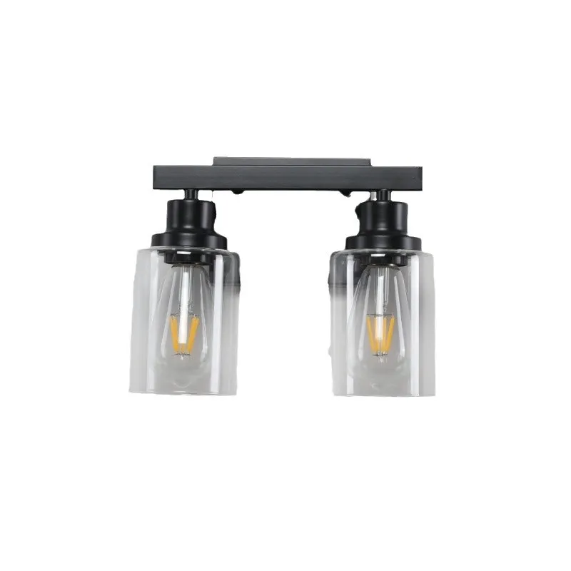Dubbele koppen glazen wandlamp voor badkamer HL247