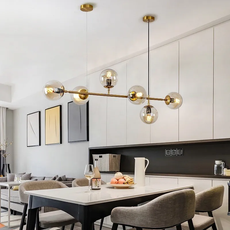 Orb moderne glazen bol hanglamp voor woonkamer