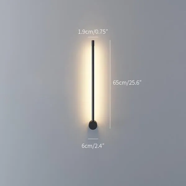 Industriële zwarte lineaire LED wandlamp HL159