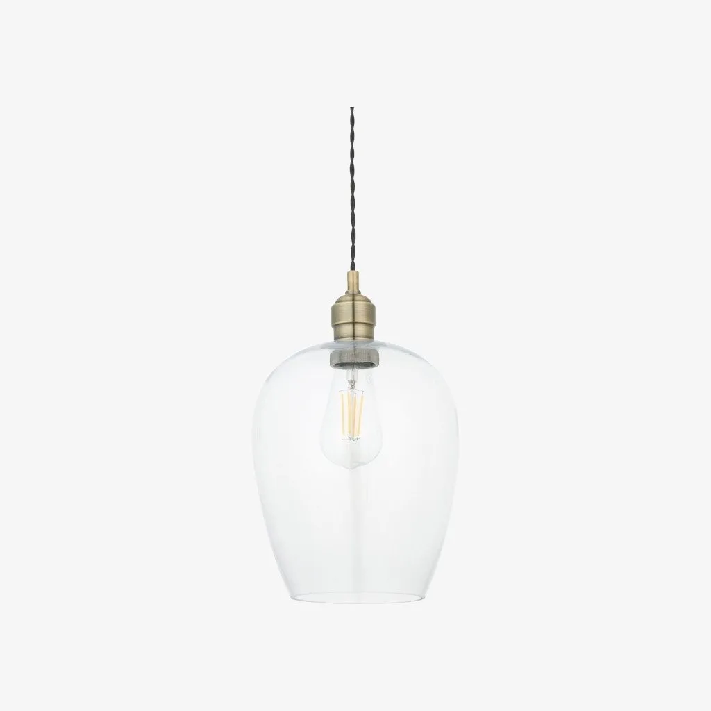 Clarione in hoogte verstelbare glazen hanglamp - Klassieke Art Deco lamp HL2231