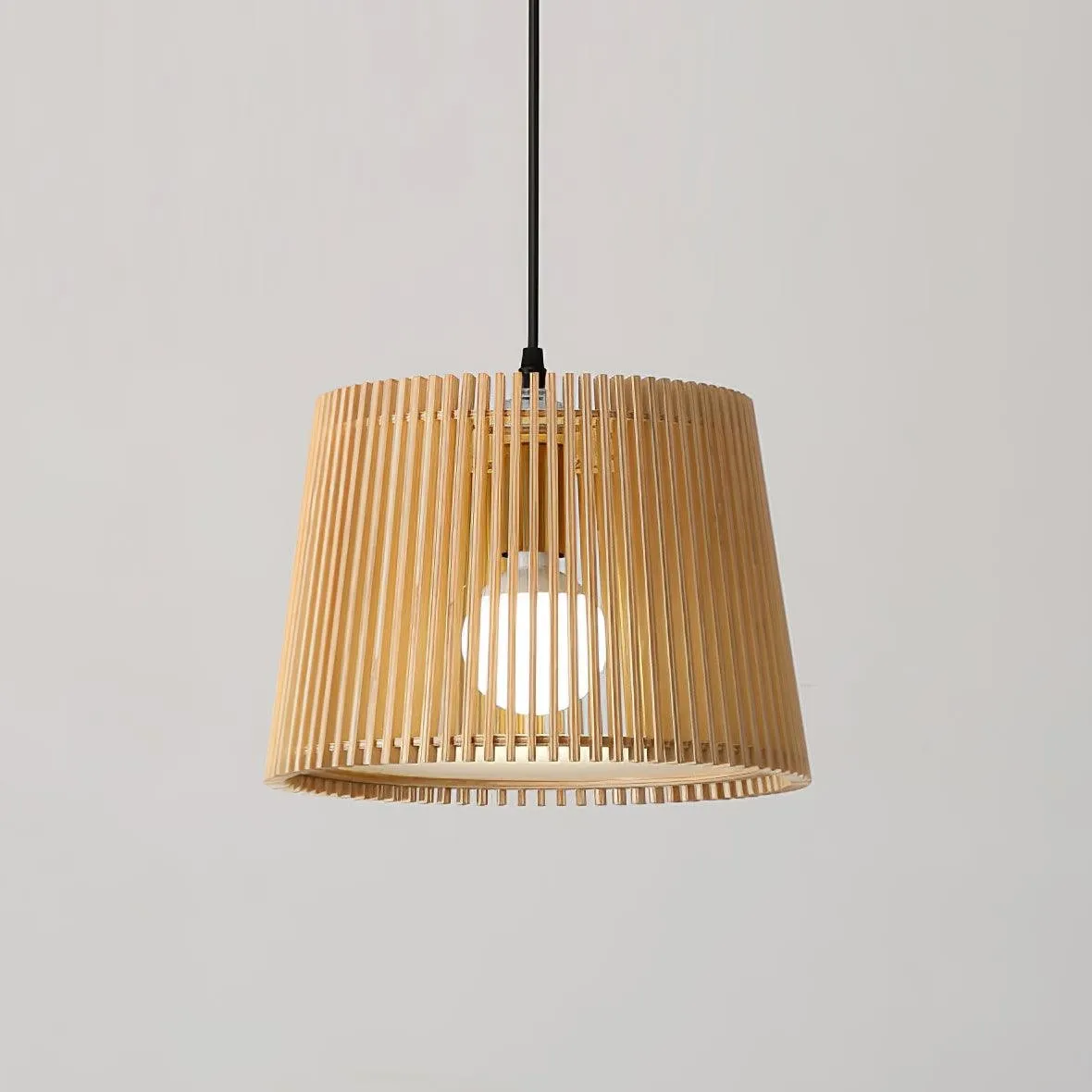 Houten boomstamkleurige kooi hanglamp HL752