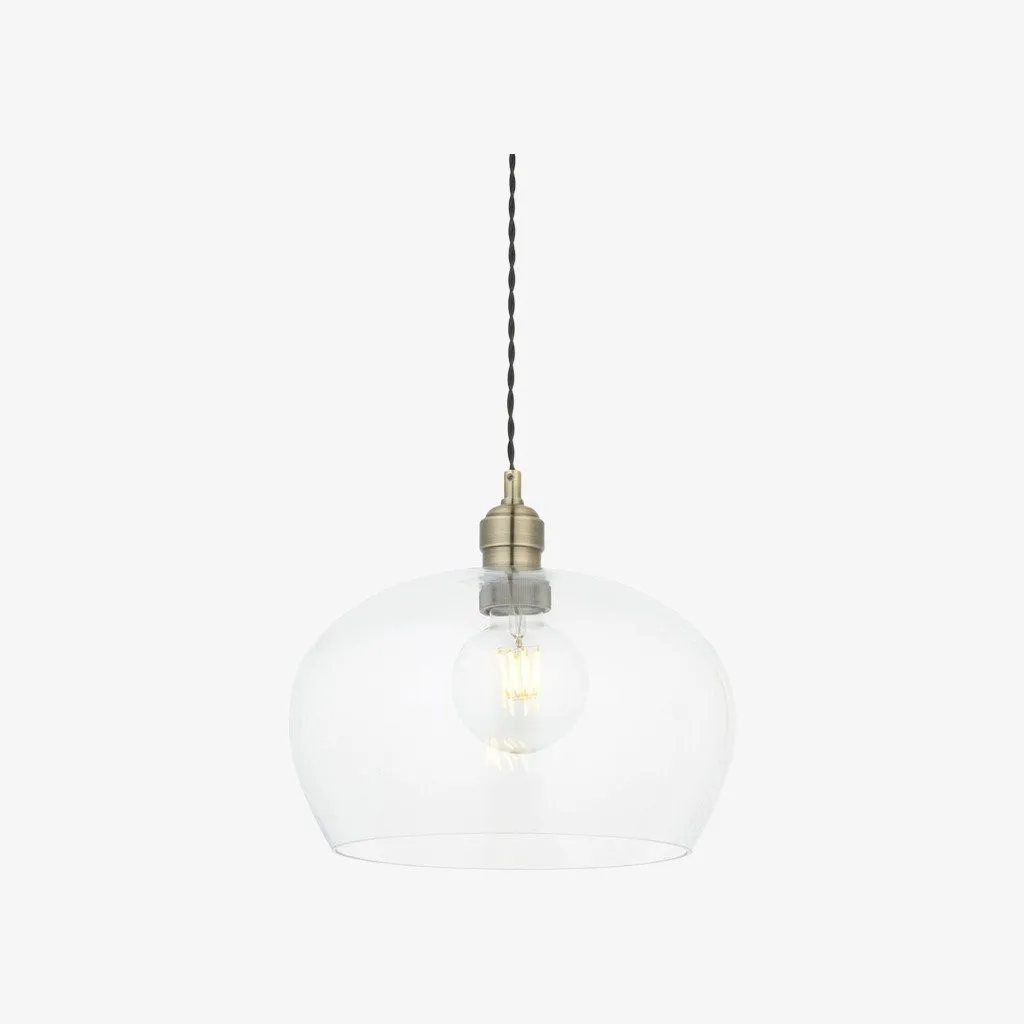 Clarione in hoogte verstelbare glazen hanglamp - Klassieke Art Deco lamp HL2231