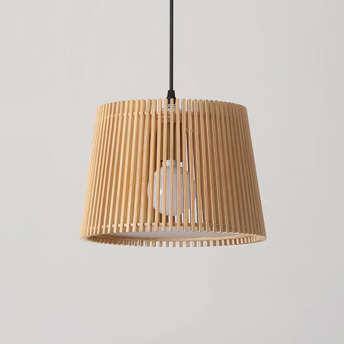 Houten boomstamkleurige kooi hanglamp HL752