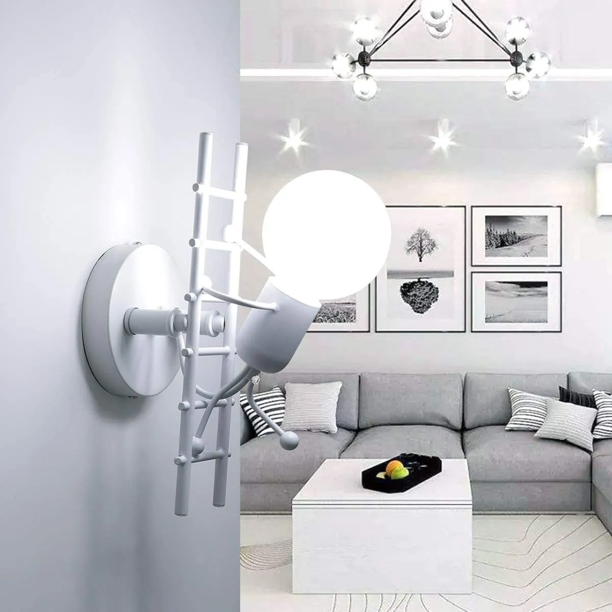 Modern Art Creative Iron Humanoid decoratieve wandlamp HL23