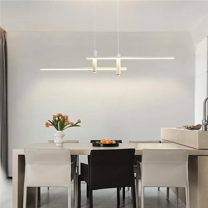 Moderne meerlaagse lineaire dimbare hanglamp HL150