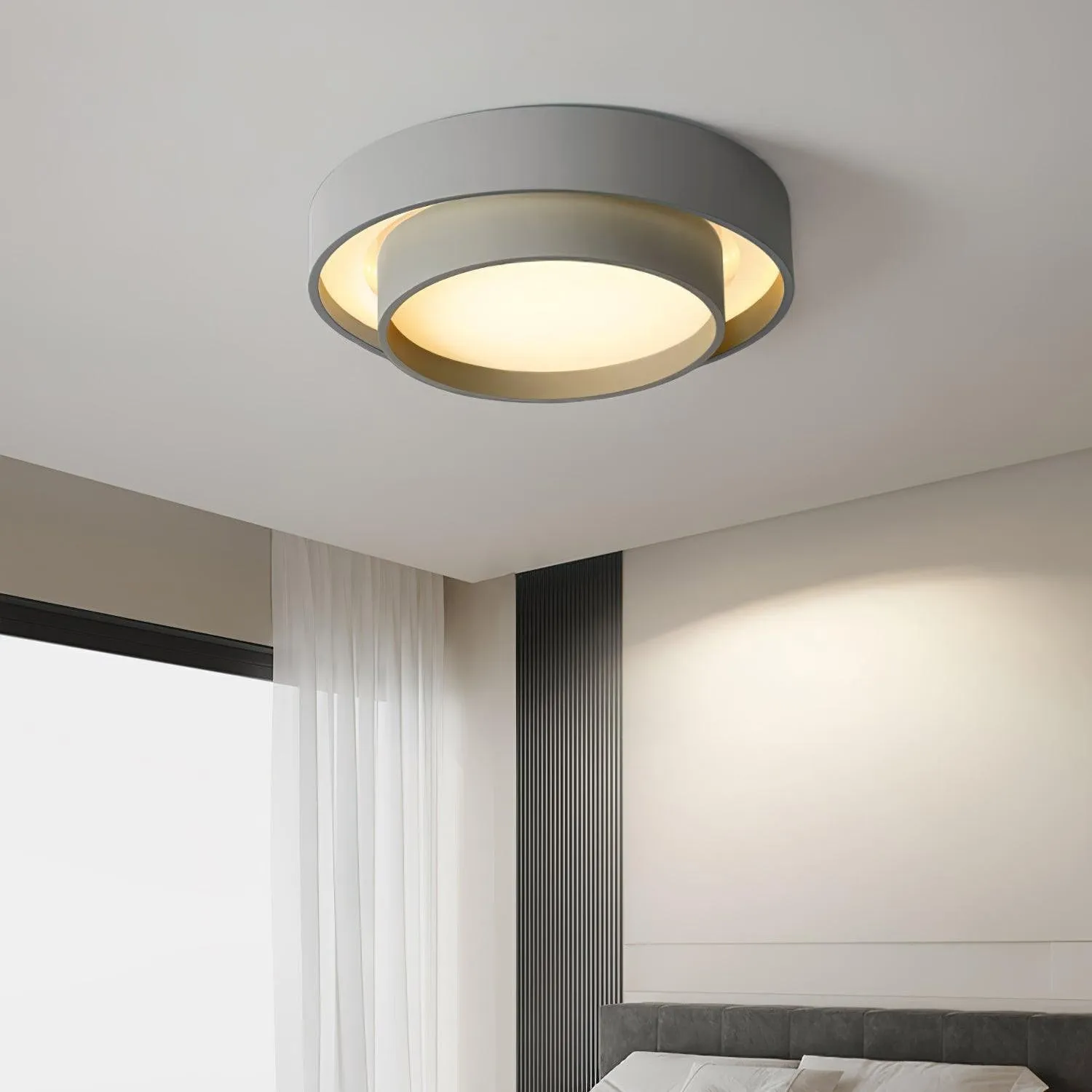 Dubbele ronde schijf Melody plafondlamp HL165