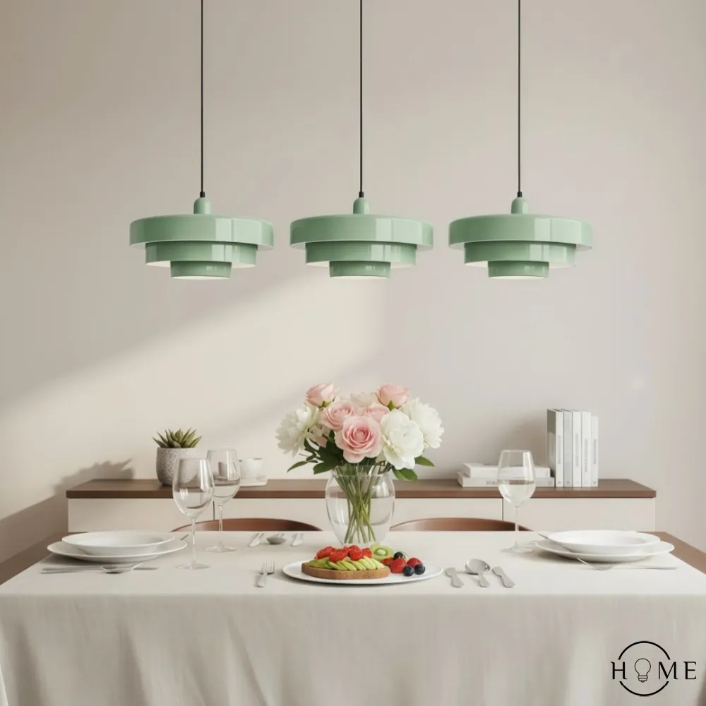 Macaron Disc Hanglamp - Scandinavische Meerlaagse Hanglamp van Metaal voor de Keuken HL179