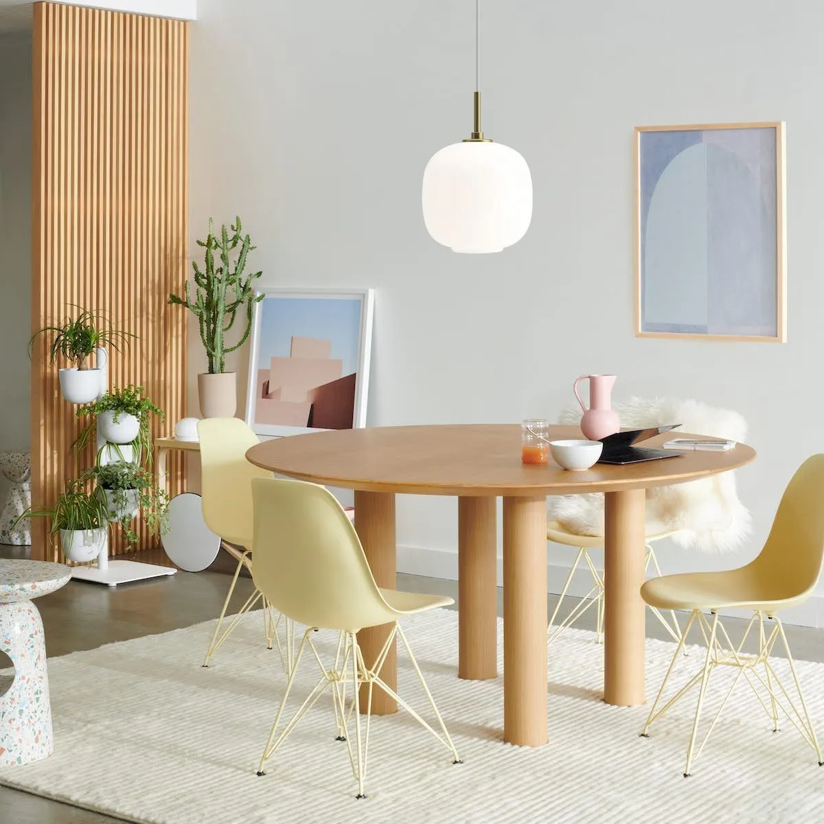 Moderne Opal Glass Orb Hanglamp HL276