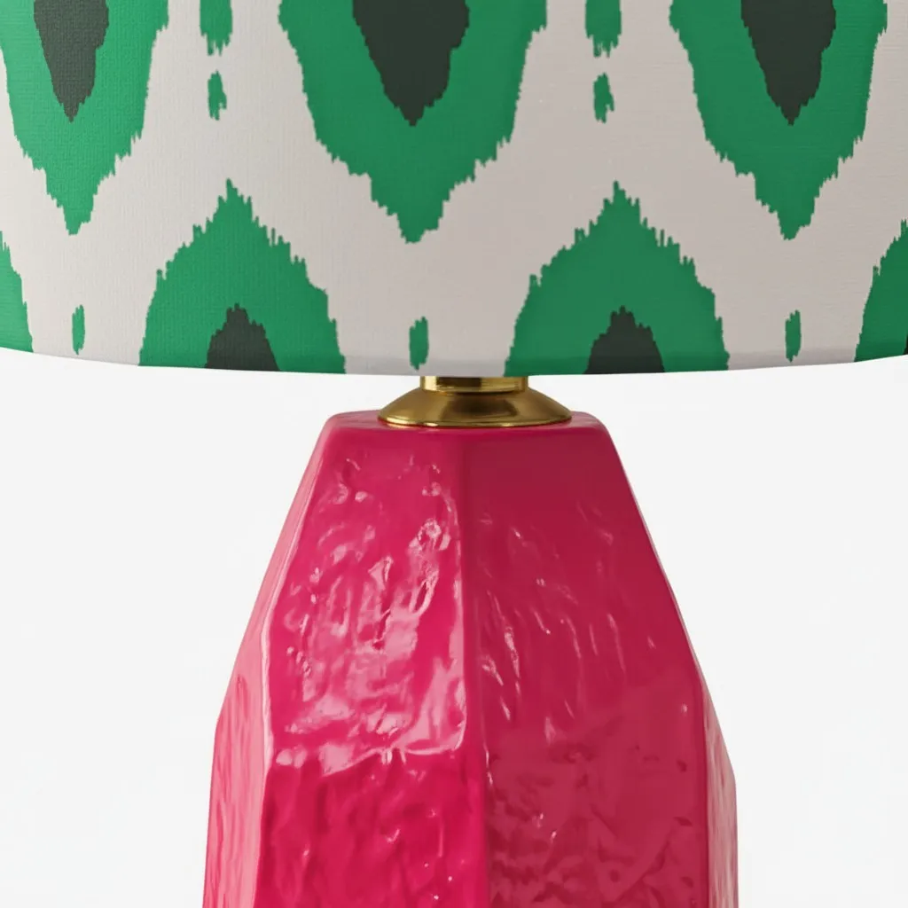 Arivane Sculpturale Keramische Tafellamp – Decoratieve Tafellamp met Stoffen Kap voor Bijzettafels HL2517
