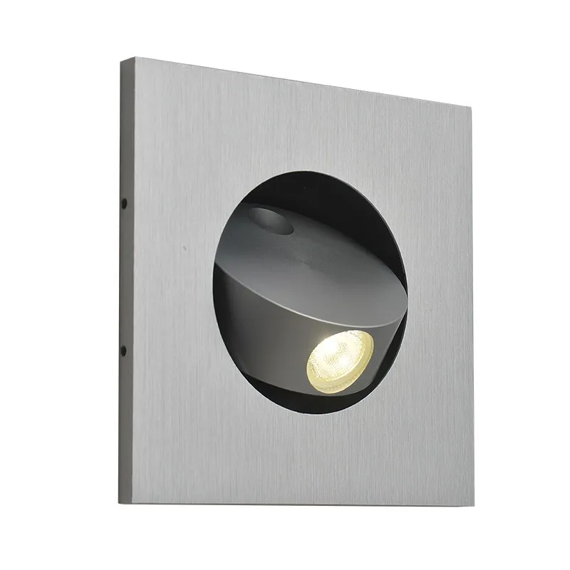Draaibare inbouw led leeslamp voor naast het bed HL149