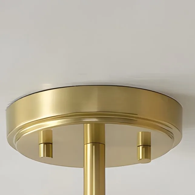 Rivora plafondlamp met ribbels en glazen kap - Moderne plafondlamp in landelijke stijl voor slaapkamer en hal HL2427