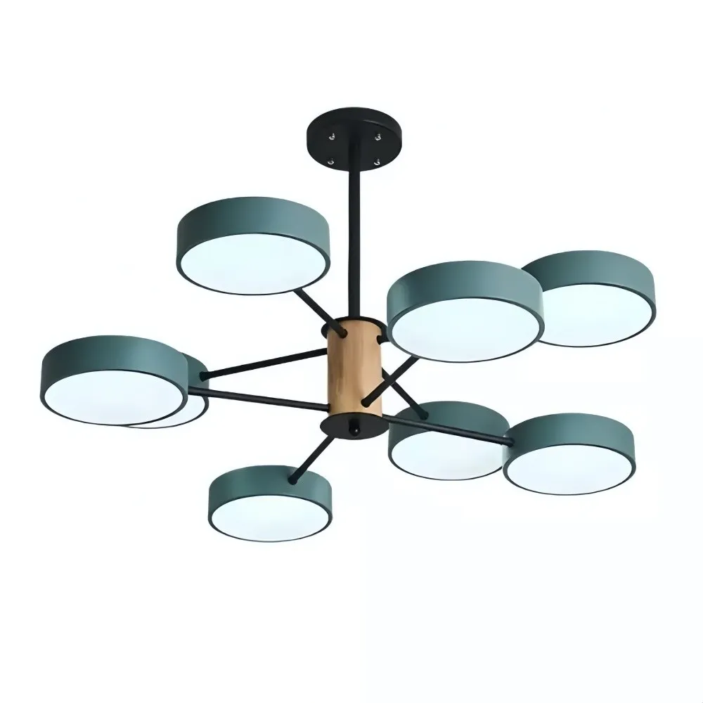 Scandinavische kroonluchter met houten takken - Sputnik Disc LED-lamp HL1352