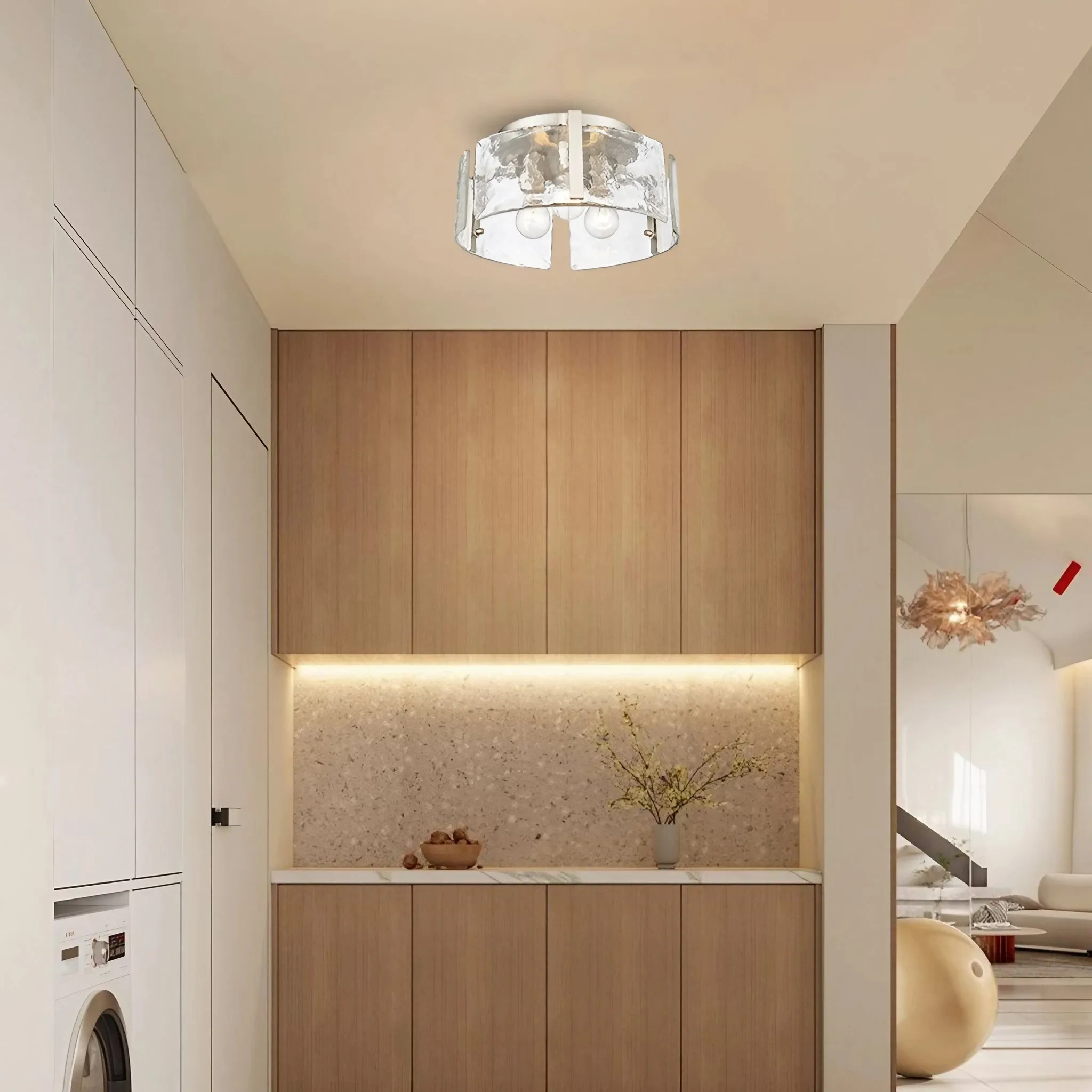 Moderne Inbouwplafondlamp Met Glazen Trommel HL267