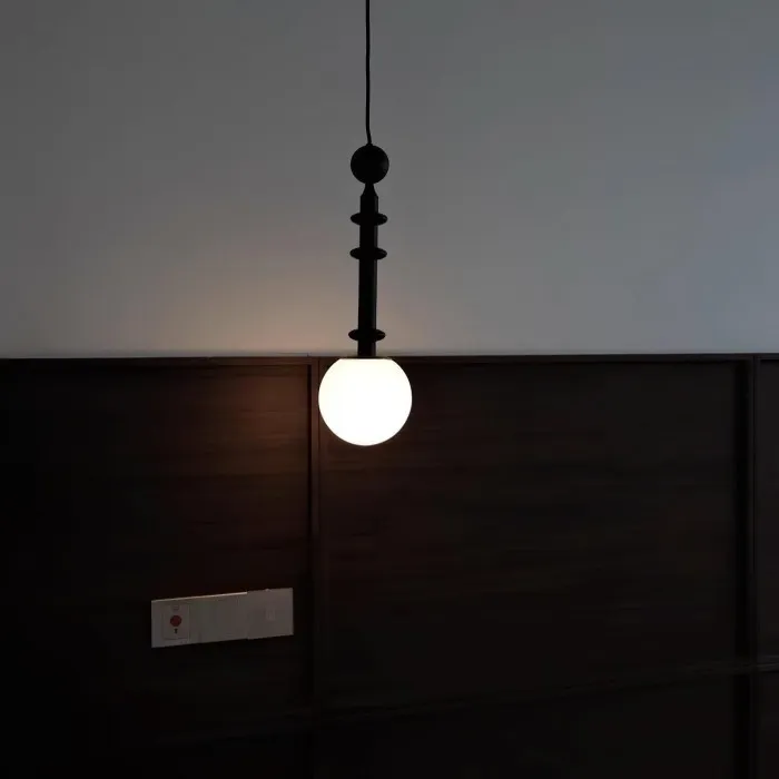 Eetkamer Houten Romeinse Kolom Hanglamp HL60