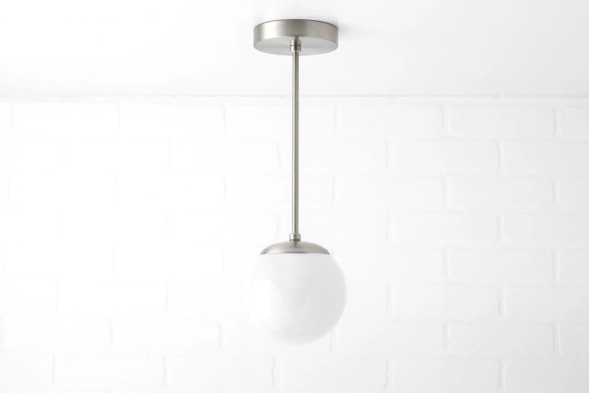 Glorica Glazen Witte Bolvormige Hanglamp - Mid-Century Modern Glazen Hanglamp HL1672