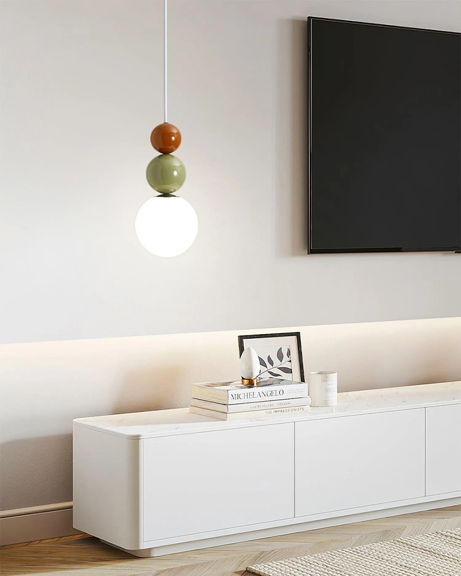 Nordic Cream Moderne Eenvoudige Dot Hanglamp HL460
