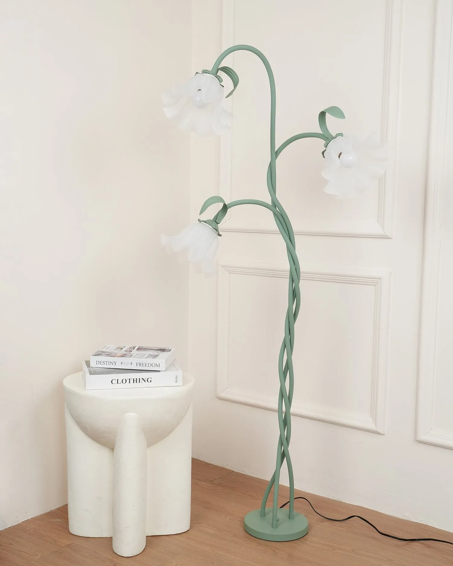 Creatieve multi-kops wikkelbloemvormige vloerlamp HL403